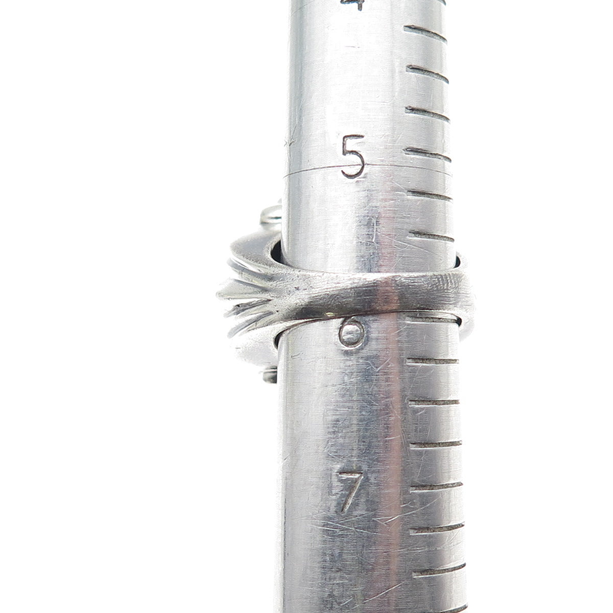 925 Sterling Silver Vintage Modernist Ribbed Oxidized Statement Ring Size 6