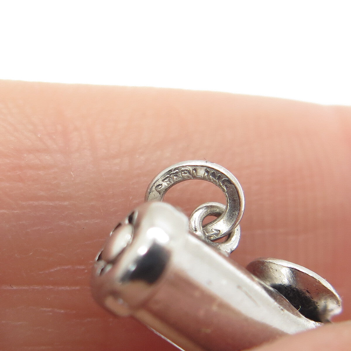 CARL ART Sterling Silver Antique Art Deco Meat Grinder Minimalist Charm Pendant