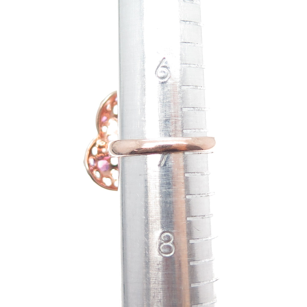 CLYDE DUNEIER Sterling Silver Rose Gold Plated Real Pearl & Muti-Gem Ring Size 7