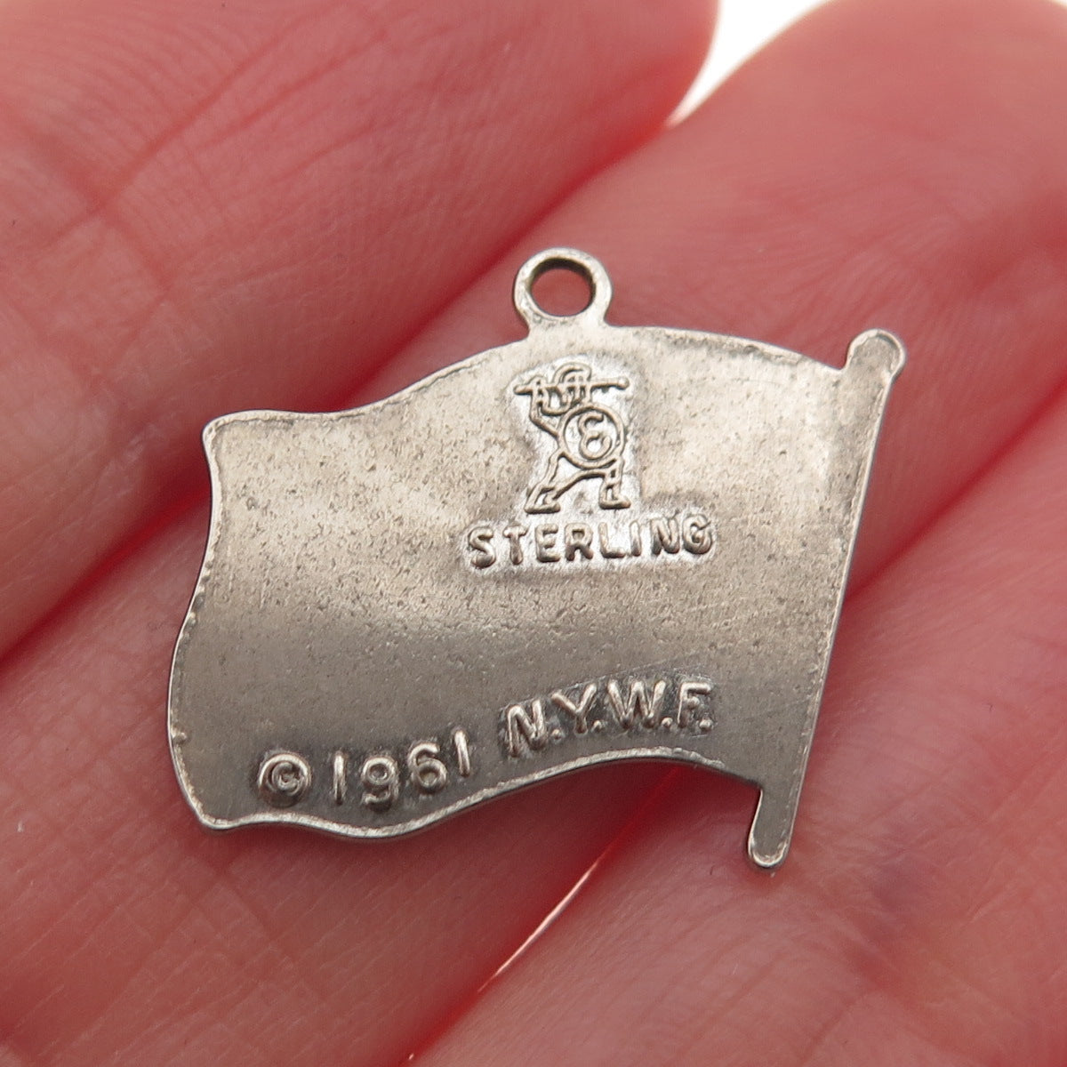 Elco Sterling Silver Vintage 1964-65 New York World's Fair Mini Charm Pendant