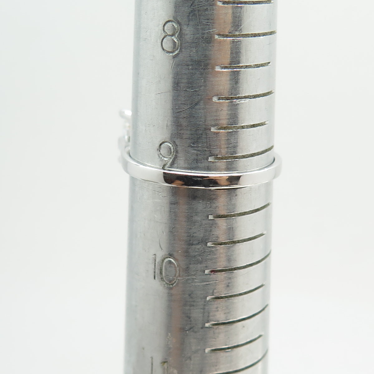 925 Sterling Silver Princess-Cut C Z Engagement Ring Size 9.25