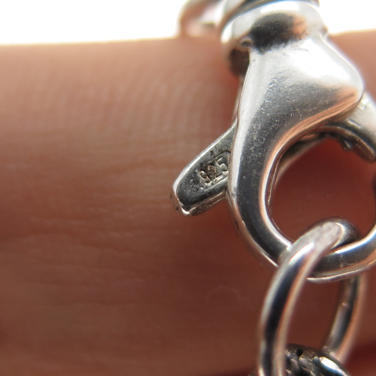 925 Sterling Silver Vintage Real Baroque Pearl & Smoky Quartz Necklace 16"