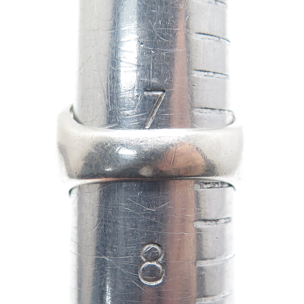 925 Sterling Silver Vintage Mexico Modernist 4-Row Ring Size 7.5