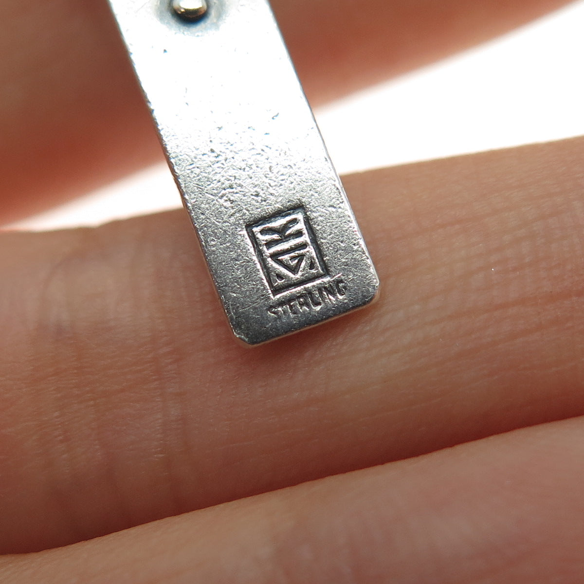 925 Sterling Silver Vintage Crucifix Cross Oxidized Charm Pendant