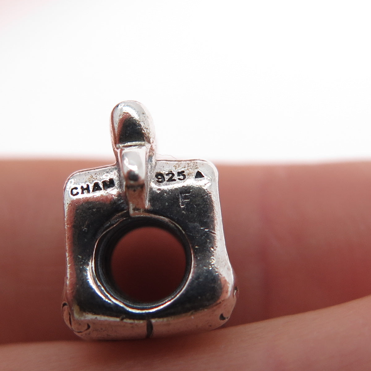 CHAMILIA 925 Sterling Silver Ballet Bow Shoes Slide Bead Charm