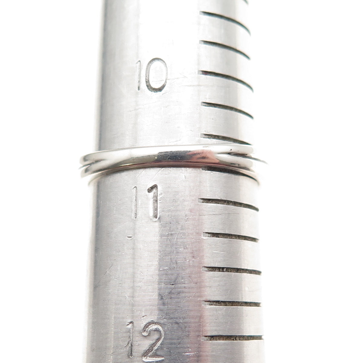 925 Sterling Silver Real Round-Cut Diamond Ring Size 10.75