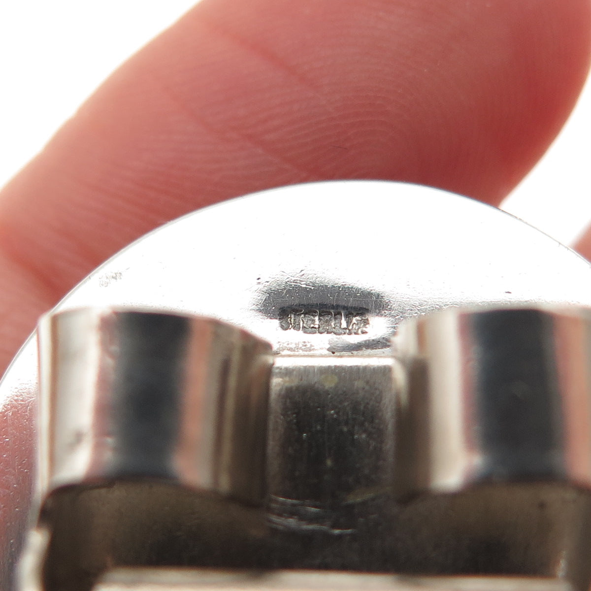 Old Pawn Sterling Silver Vintage Southwestern Agate & Black Onyx Bolo Tie Buckle