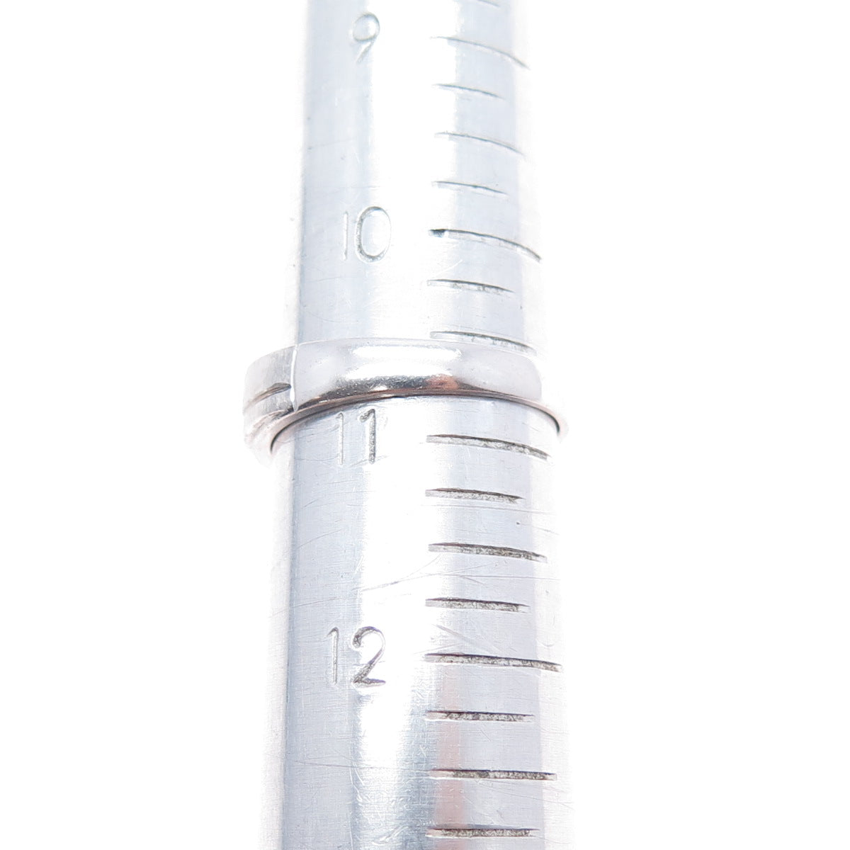 925 Sterling Silver Real Round-Cut Black Diamond Ring Size 10.75