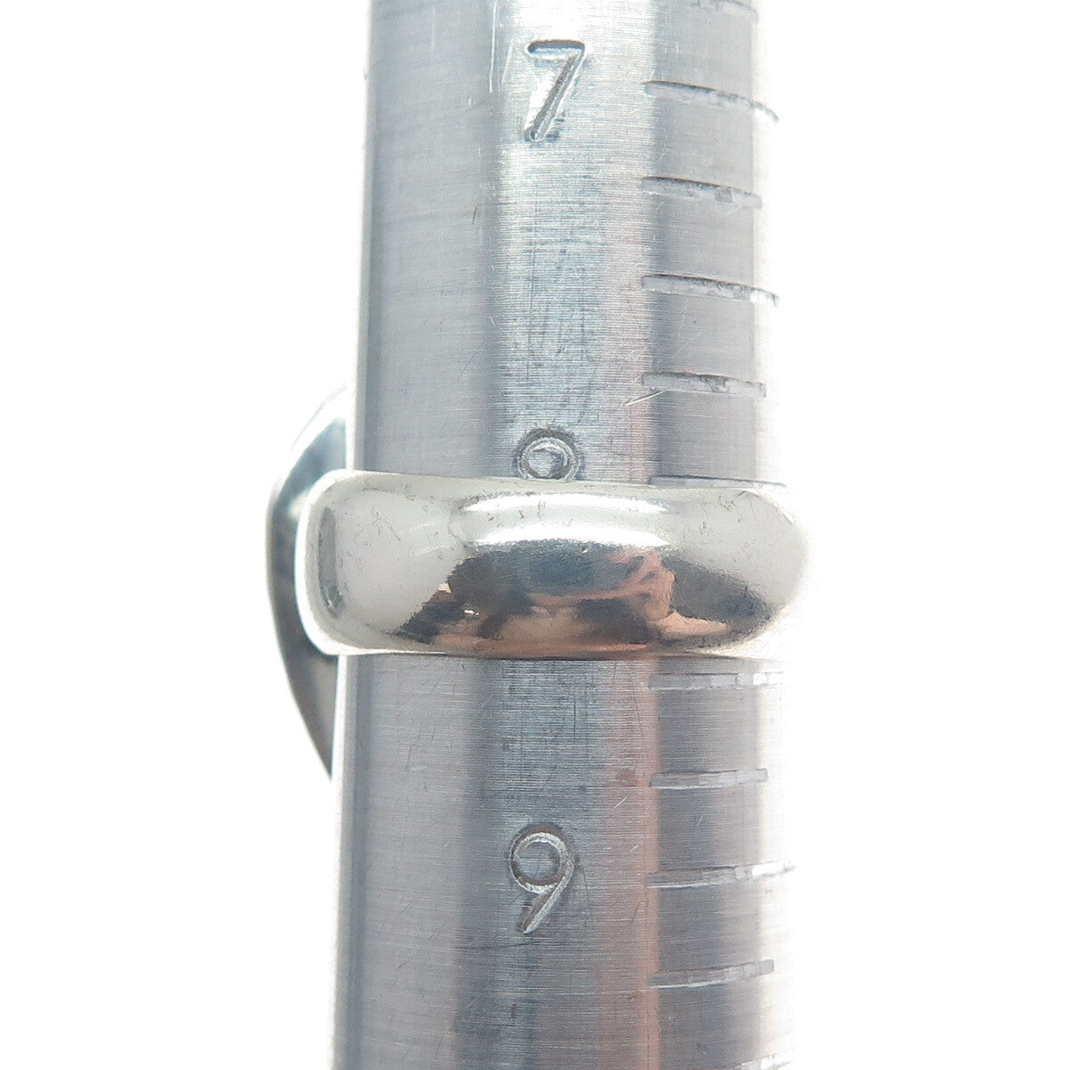 925 Sterling Silver Vintage Real Pear-Cut Tiger Eye Oxidized Ring Size 8.5