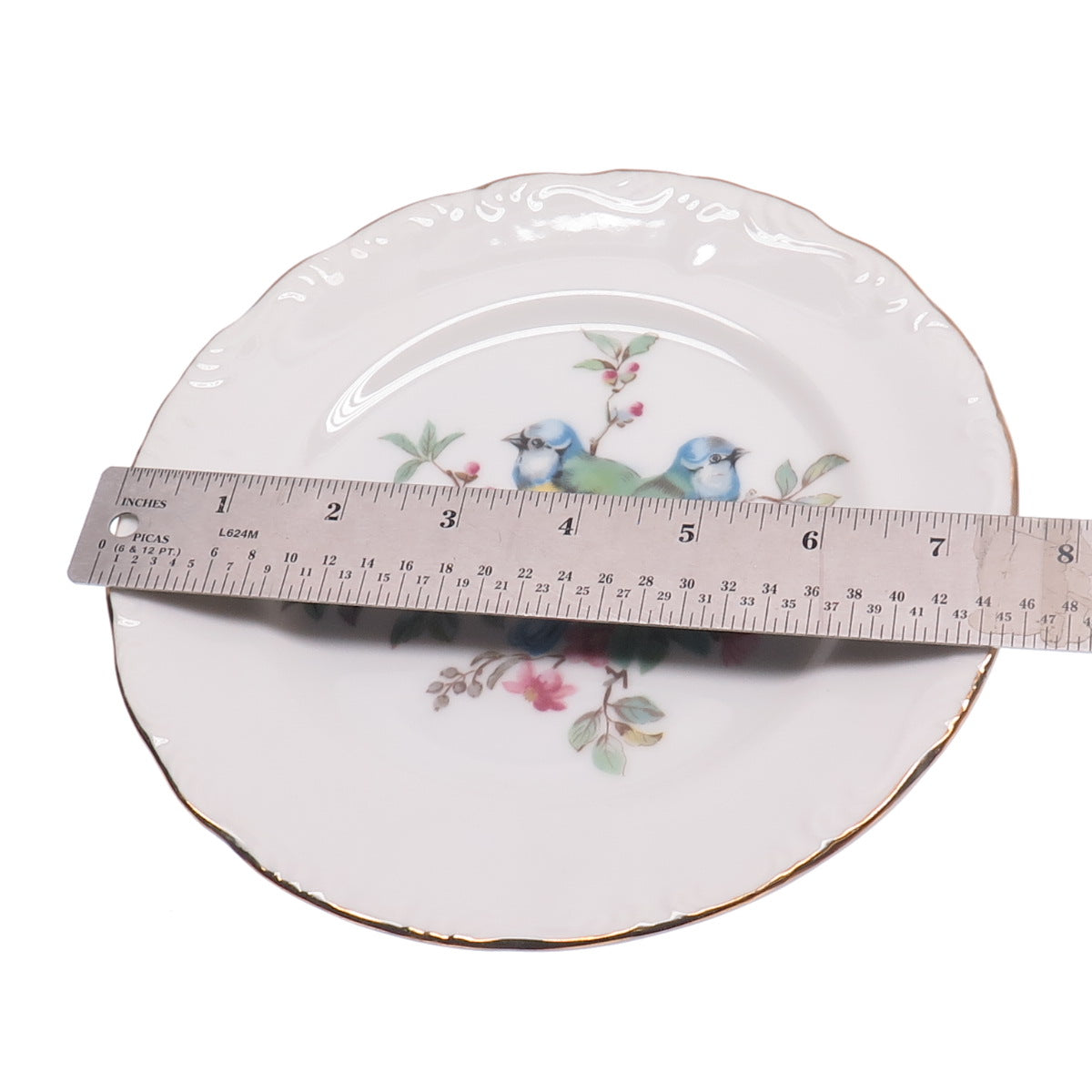 Royal Crown Antique Early XX Song Birds Porcelain SET of 6 Serving Plates