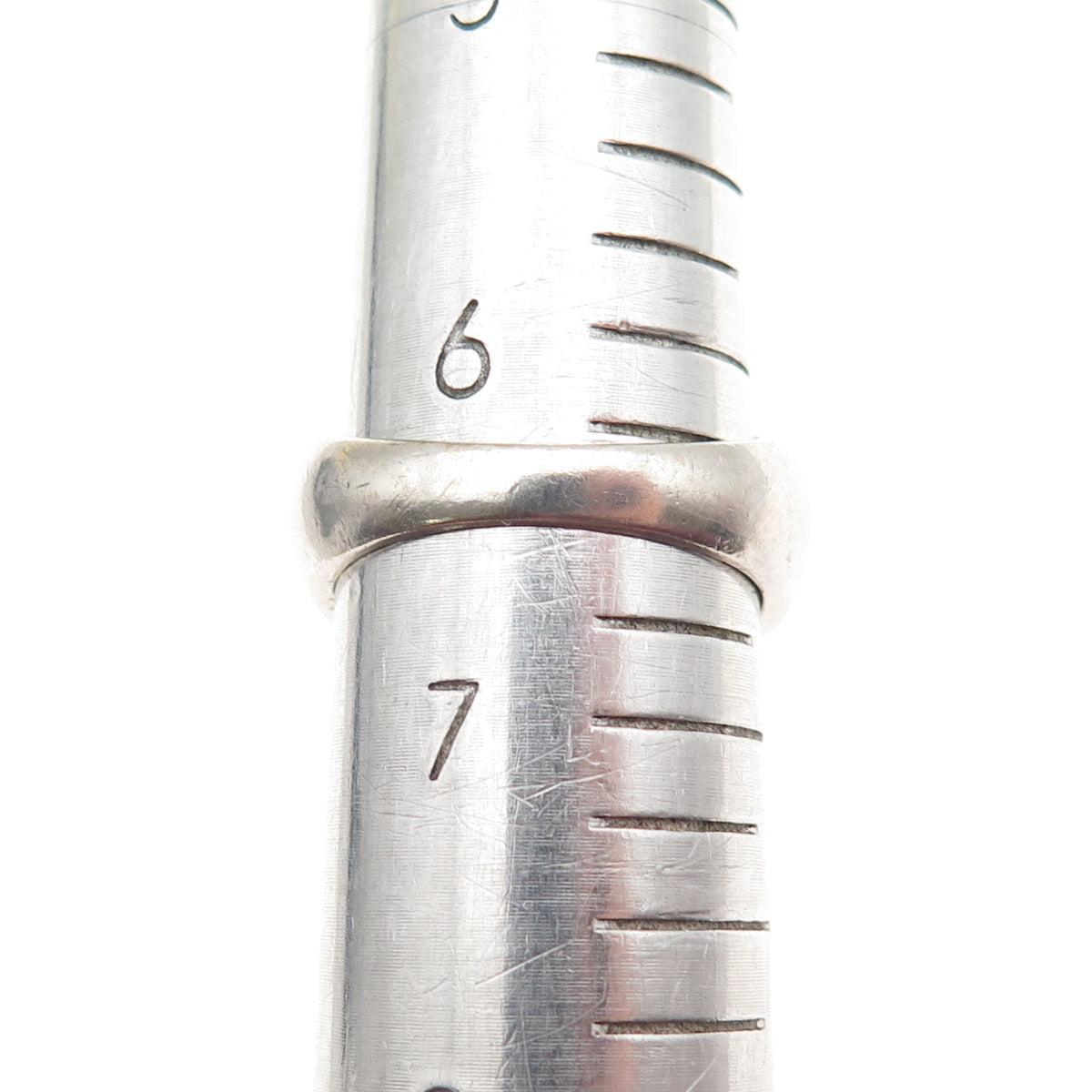 925 Sterling Silver 2-Tone Vintage Real Amethyst Modernist Ring Size 6.5