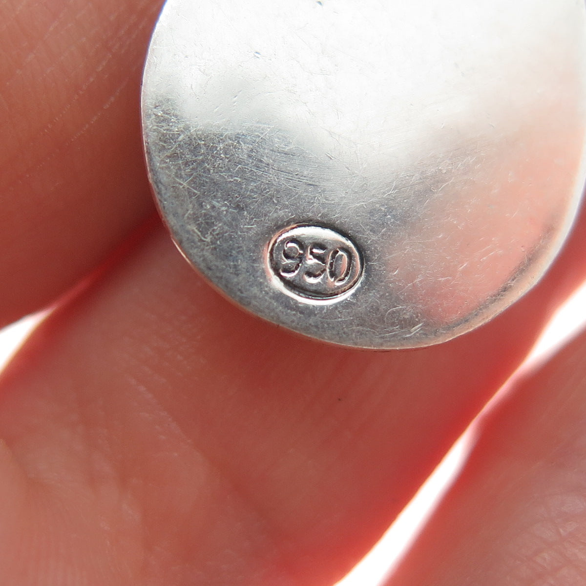 950 Silver Vintage Real Sodalite Gemstone Floral Teardrop Dangle Earrings