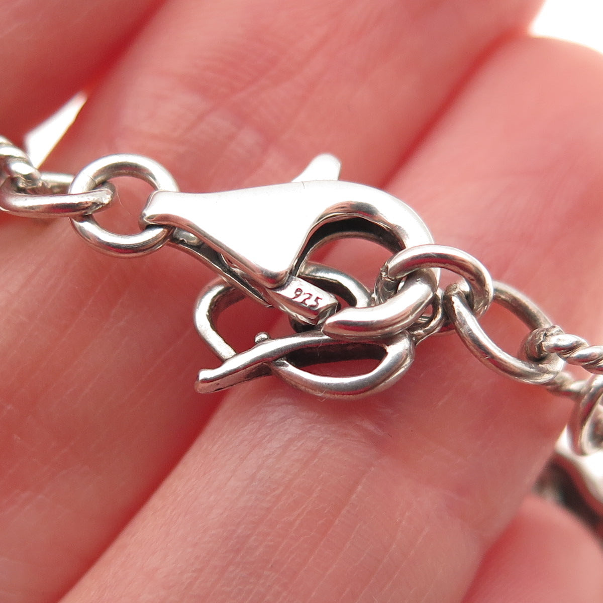 Carolyn Pollack 925 Sterling Silver Vintage Floral Cable Chain Necklace 16"