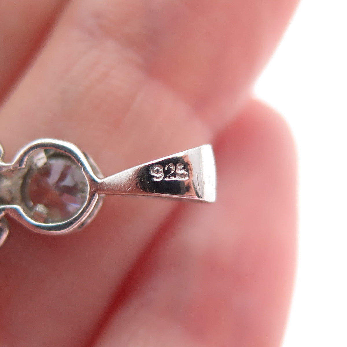 925 Sterling Silver Blue C Z September Birthstone Girl Articulated Charm Pendant