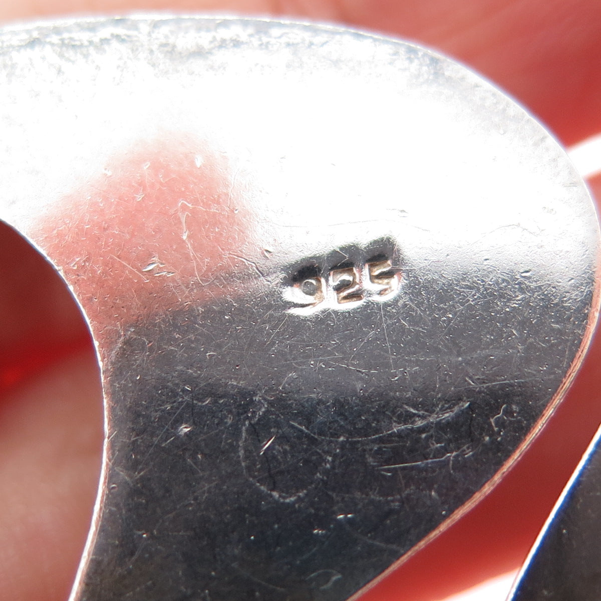 925 Sterling Silver Vintage Modernist Wavy Oxidized Pin Brooch