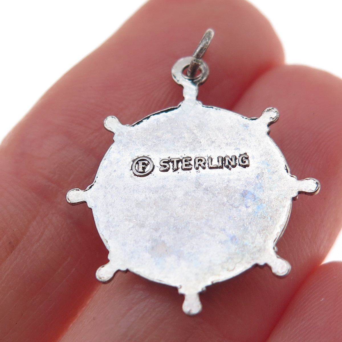 French & Franklin Sterling Silver Antique Atlantic City Convention Hall Pendant