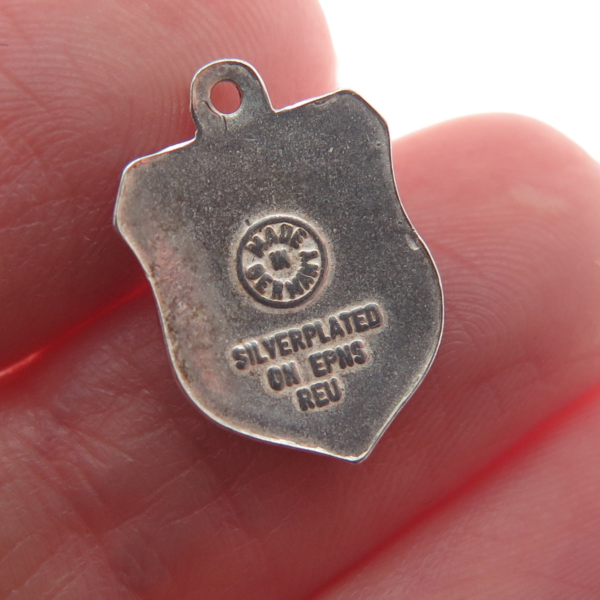 FRITZ REU & CO Silver Plated On Epns Germany Enamel Cabot Trail Charm Pendant