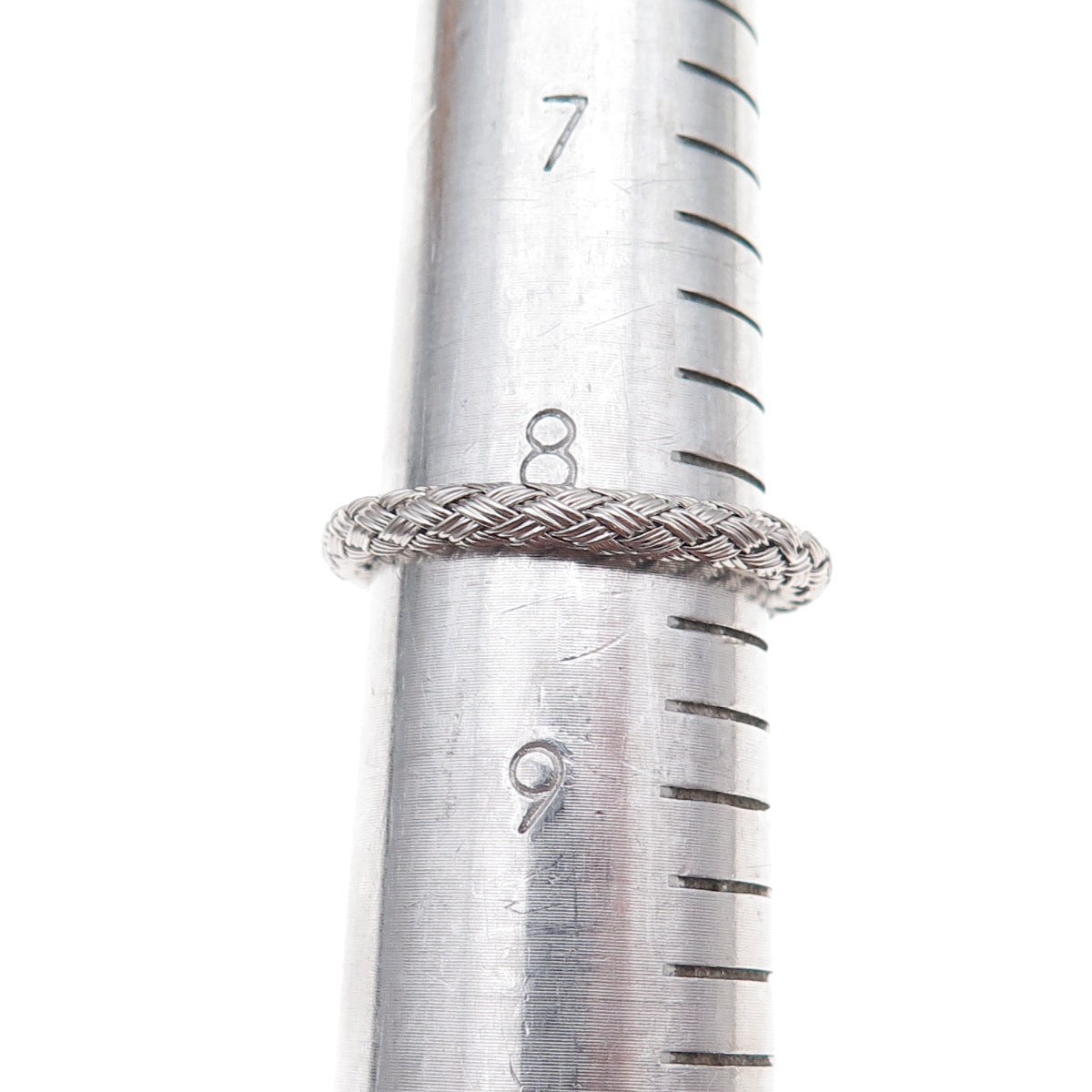 Jacmel Mauritius 925 Sterling Silver Italy Woven Band Ring Size 8.25