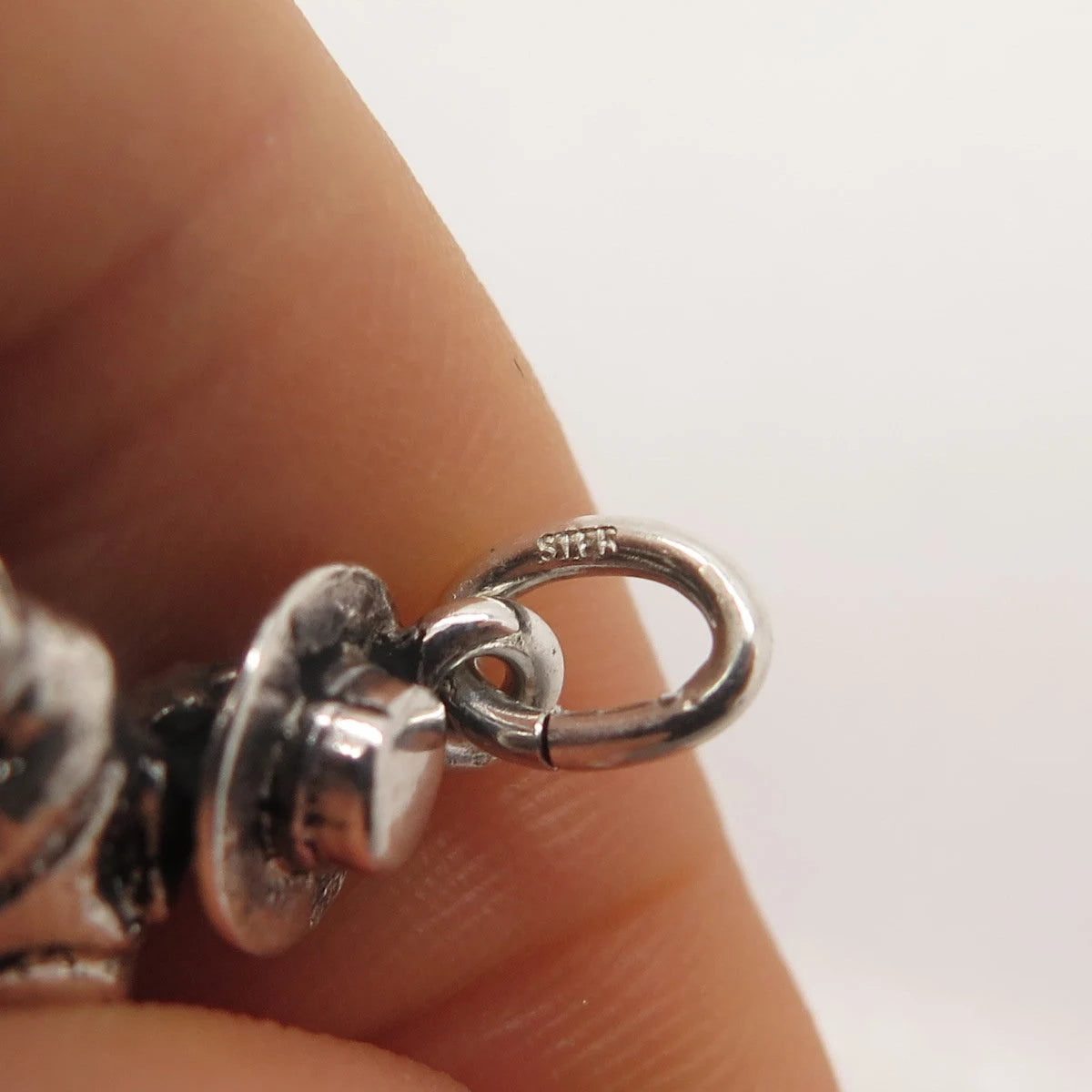 925 Sterling Silver Vintage Fishmonger Pendant