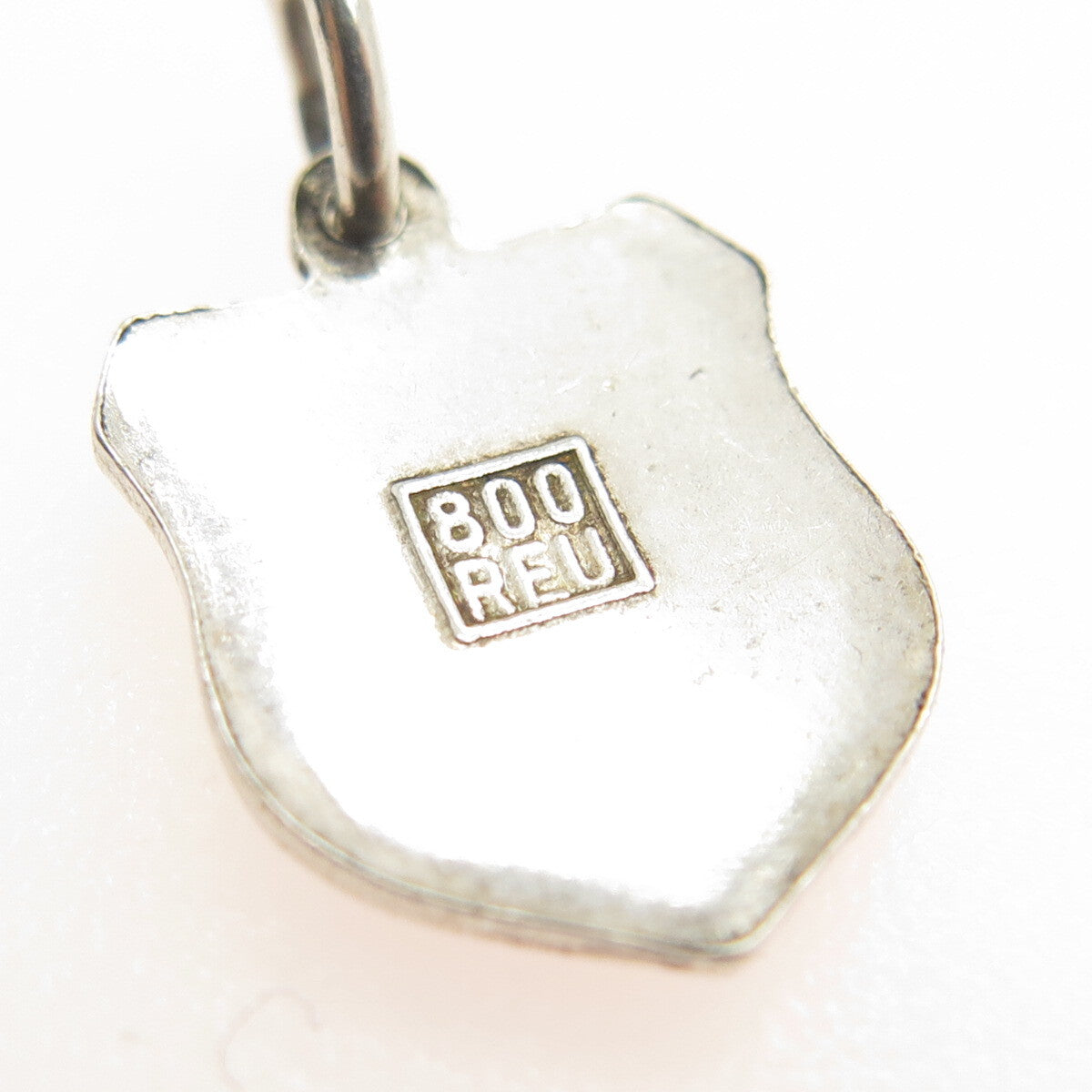 FRITZ REU & CO. 800 Silver Vintage Enamel Gibraltar Minimalist Charm Pendant