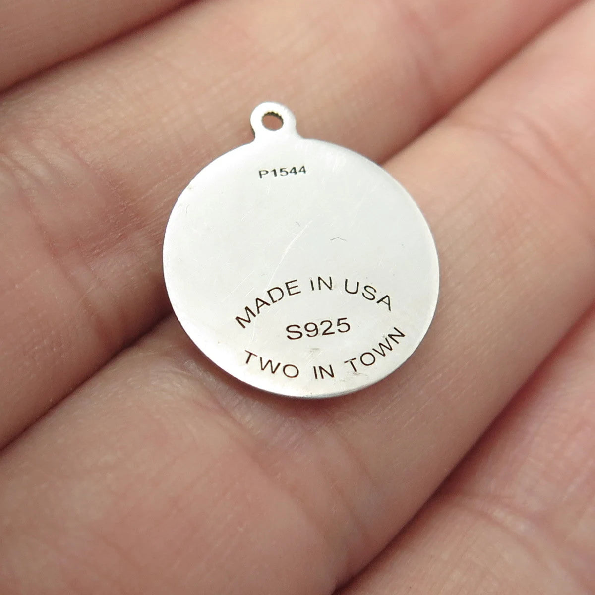 925 Sterling Silver USA Two In Town Horse Charm Pendant