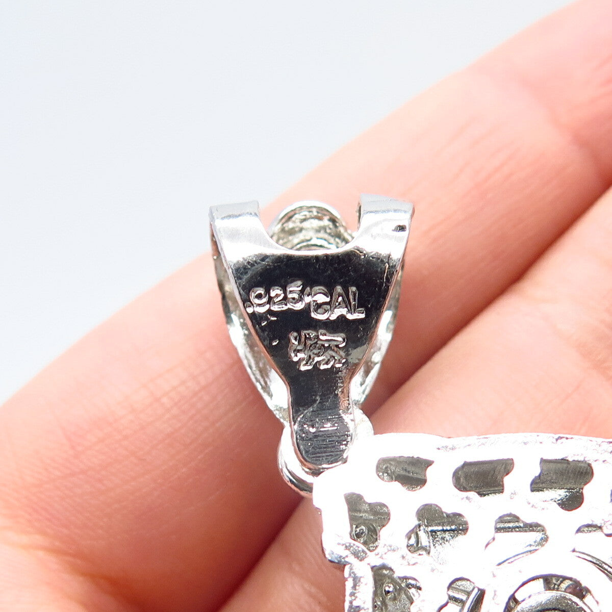 925 Sterling Silver C Z Sport Shoe / Sneaker Large Pendant