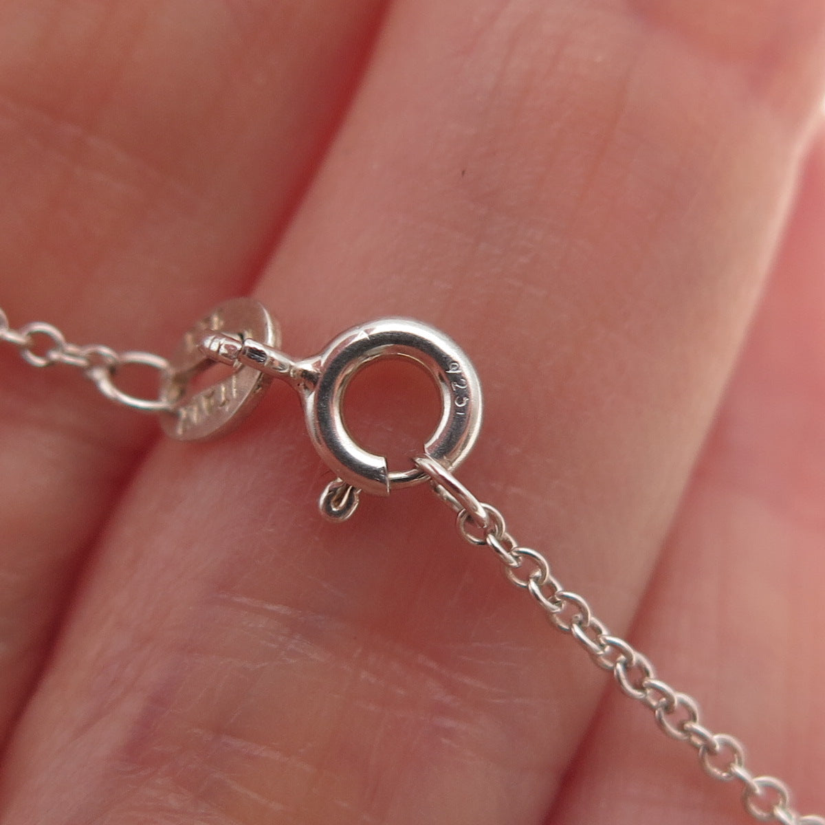 925 Sterling Silver Round-Cut C Z Club Key Cable Chain Necklace 18"