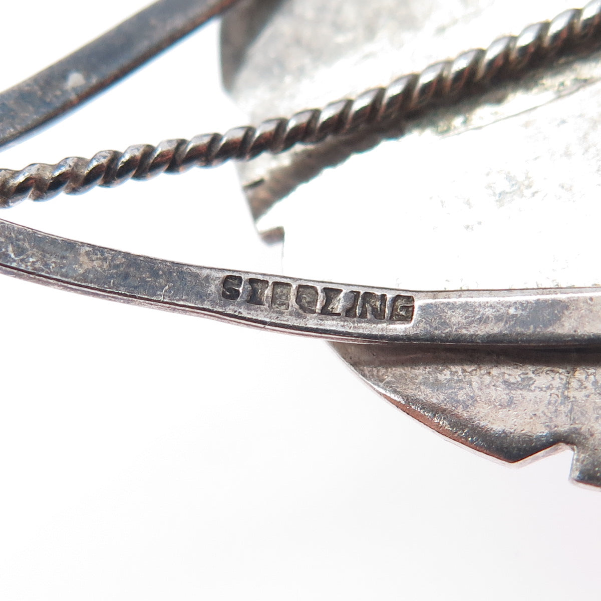 Old Pawn Sterling Silver Vintage Tyrone Turquoise Adjustable Cuff Bracelet 6.75"