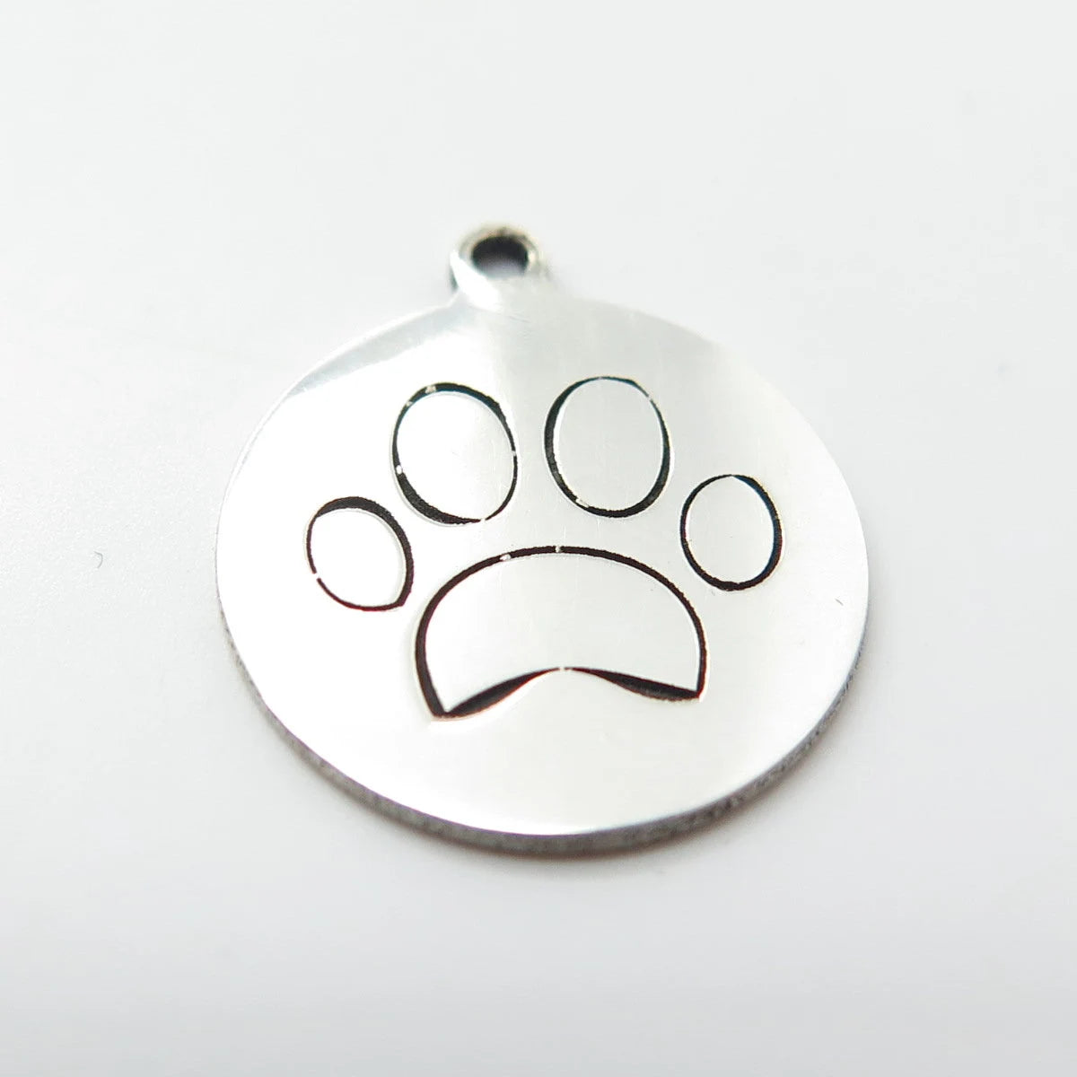 925 Sterling Silver USA Two In Town Paw Charm Pendant