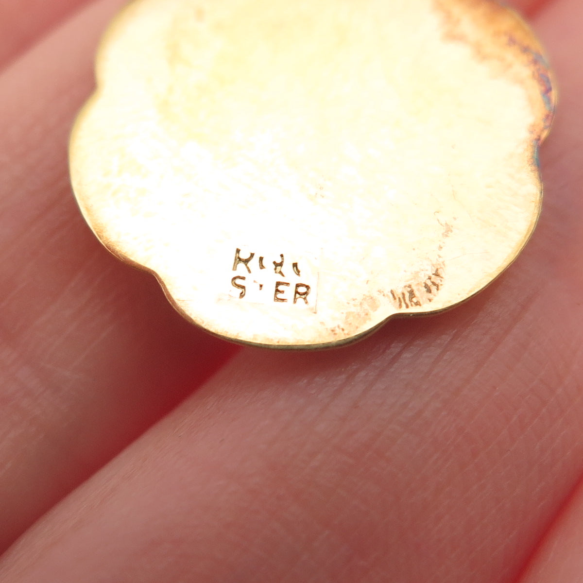 Rembrandt Sterling Silver Gold Plated Vintage Graduation Hat Mini Charm Pendant