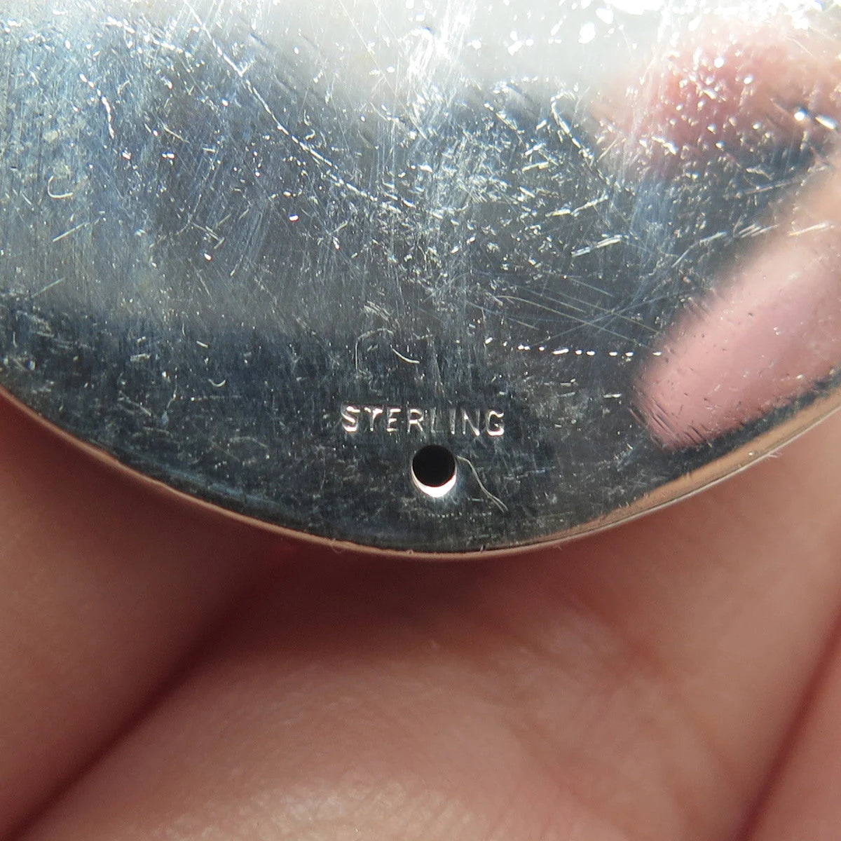 925 Sterling Silver Vintage Abstract Pendant