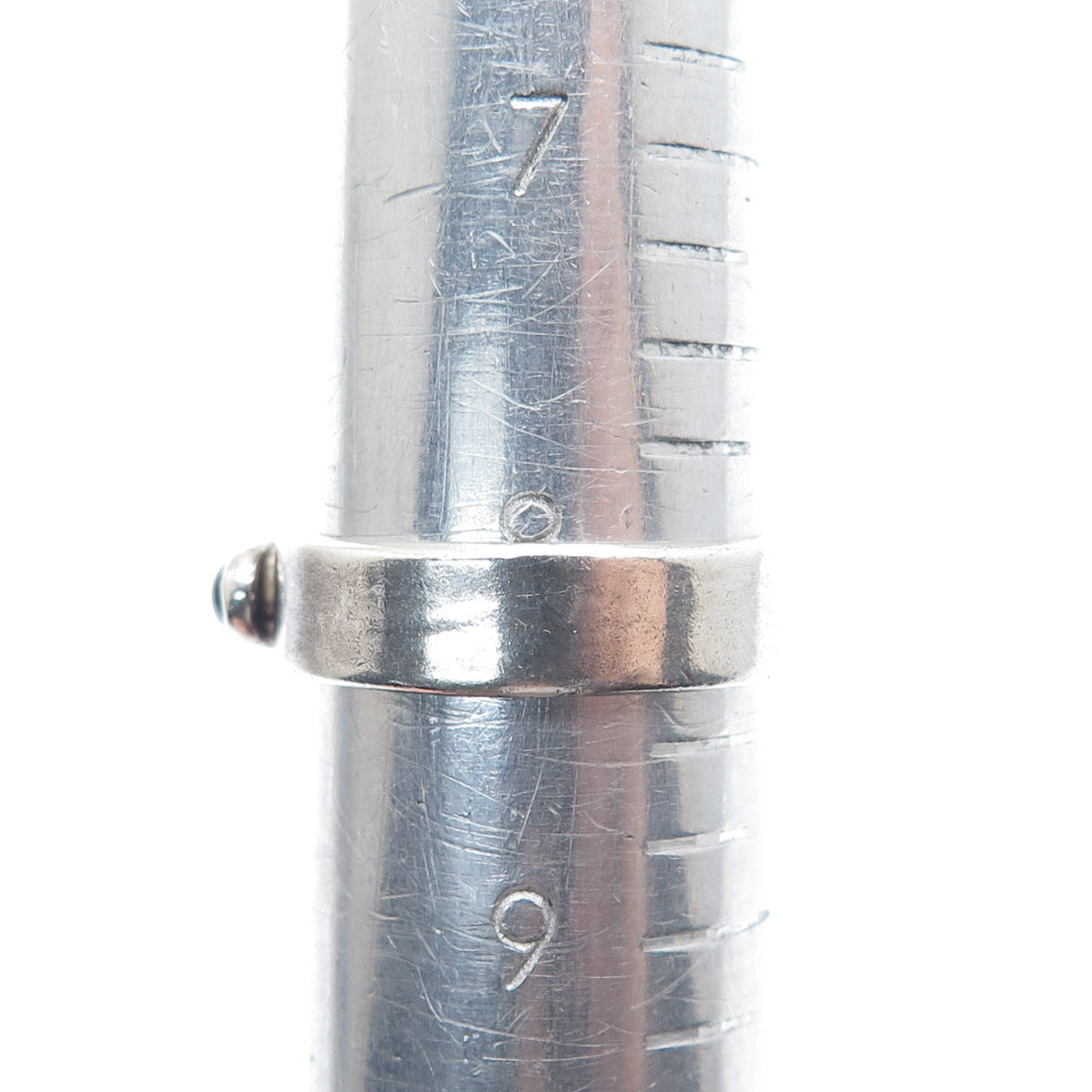 925 Sterling Silver Vintage Real Smoky Quartz & Garnet Modernist Ring Size 8.25