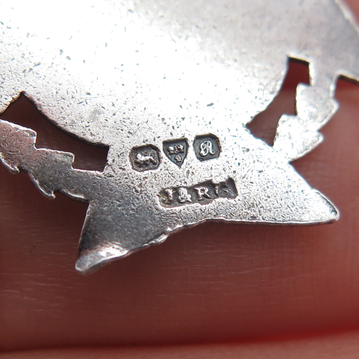 J & R Griffin Sterling Silver 2-Tone Antique 1917 Chester Cross Medal Pendant