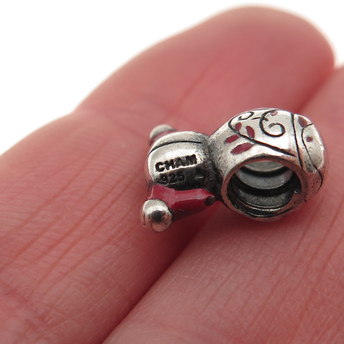 Chamilia Sterling Silver Enamel Nozomi Collection Yorokobi Slide Bead Charm