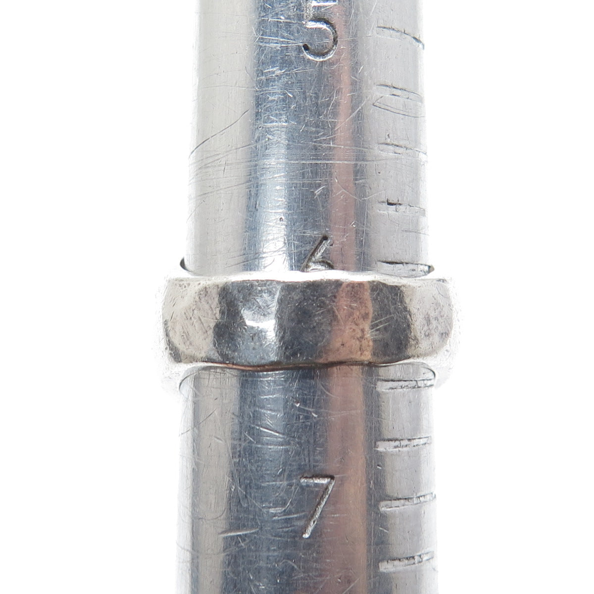 925 Sterling Silver Vintage Mexico Round-Cut C Z Modernist Heart Ring Size 6.5