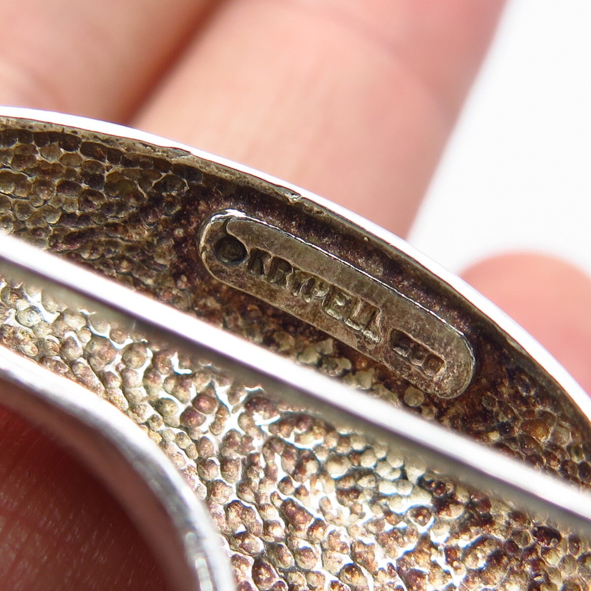 925 Sterling Silver Vintage Krypell Modernist Pin Brooch