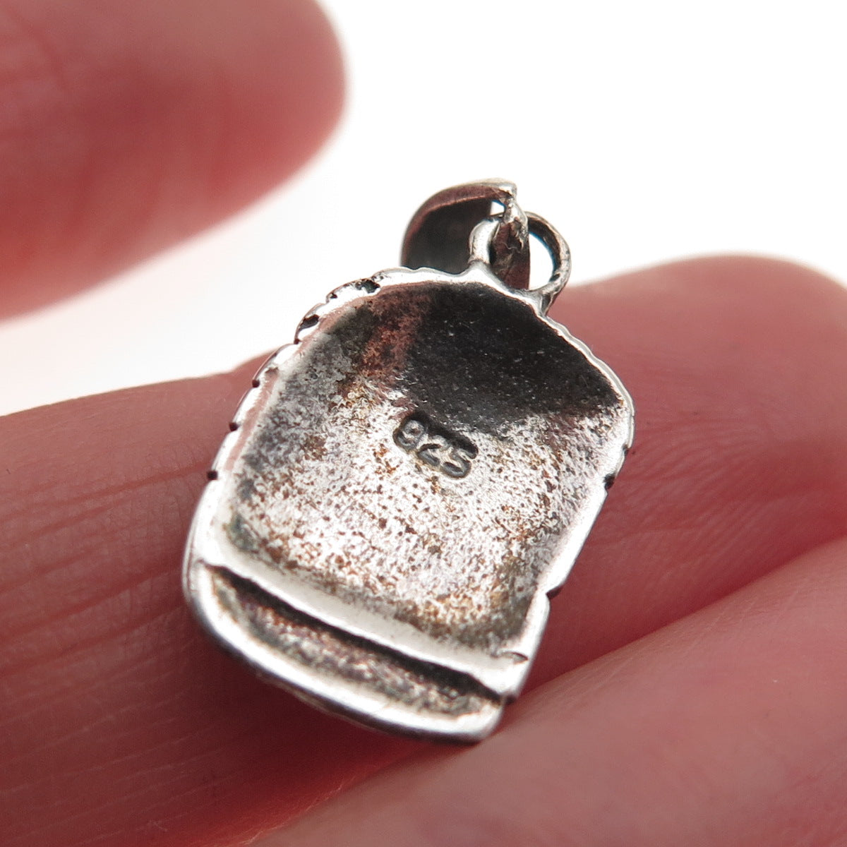 925 Sterling Silver Vintage Egyptian God Oxidized Mini Charm Pendant
