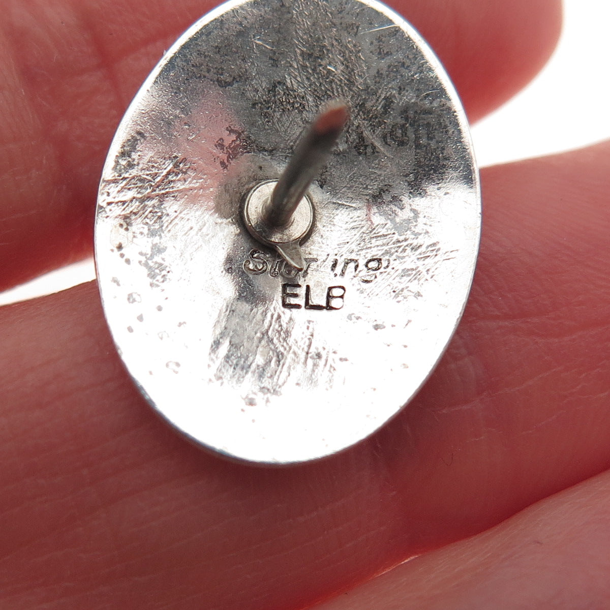 Eva & Linberg Billah Navajo Old Pawn Sterling Vintage Wolf Tie Tack / Lapel Pin