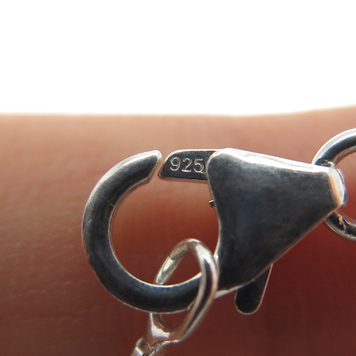 HAGIT GORALI 925 Sterling Silver Vintage Israel Amethyst Box Chain Necklace 18"