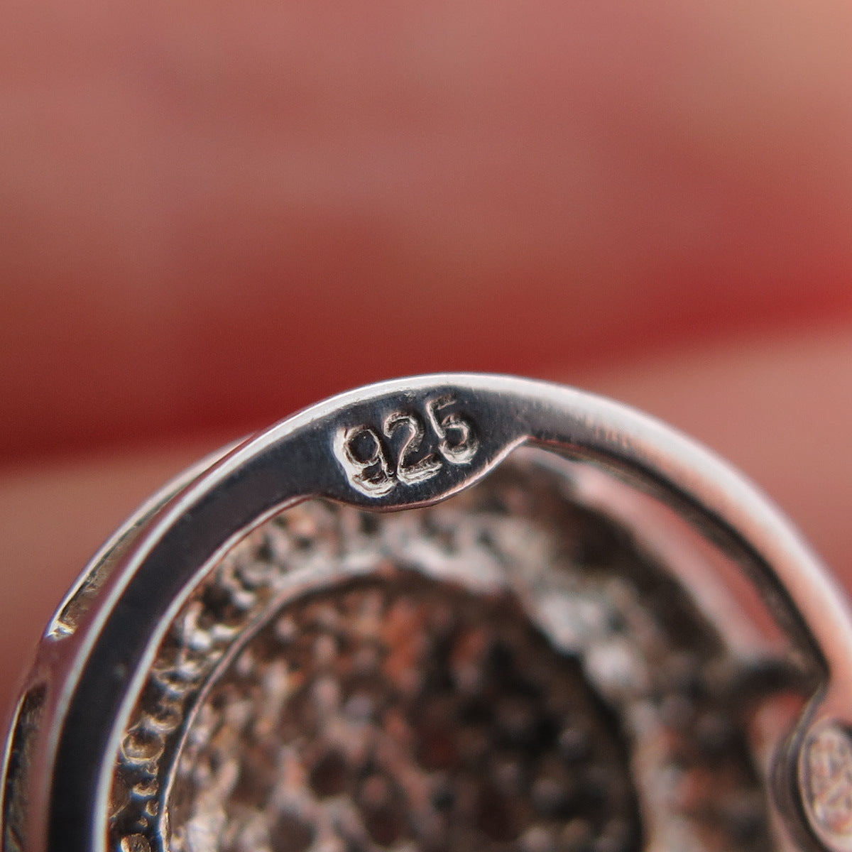 HENG NGAI 925 Sterling Silver Real Diamond Minimalist Slide Charm Pendant