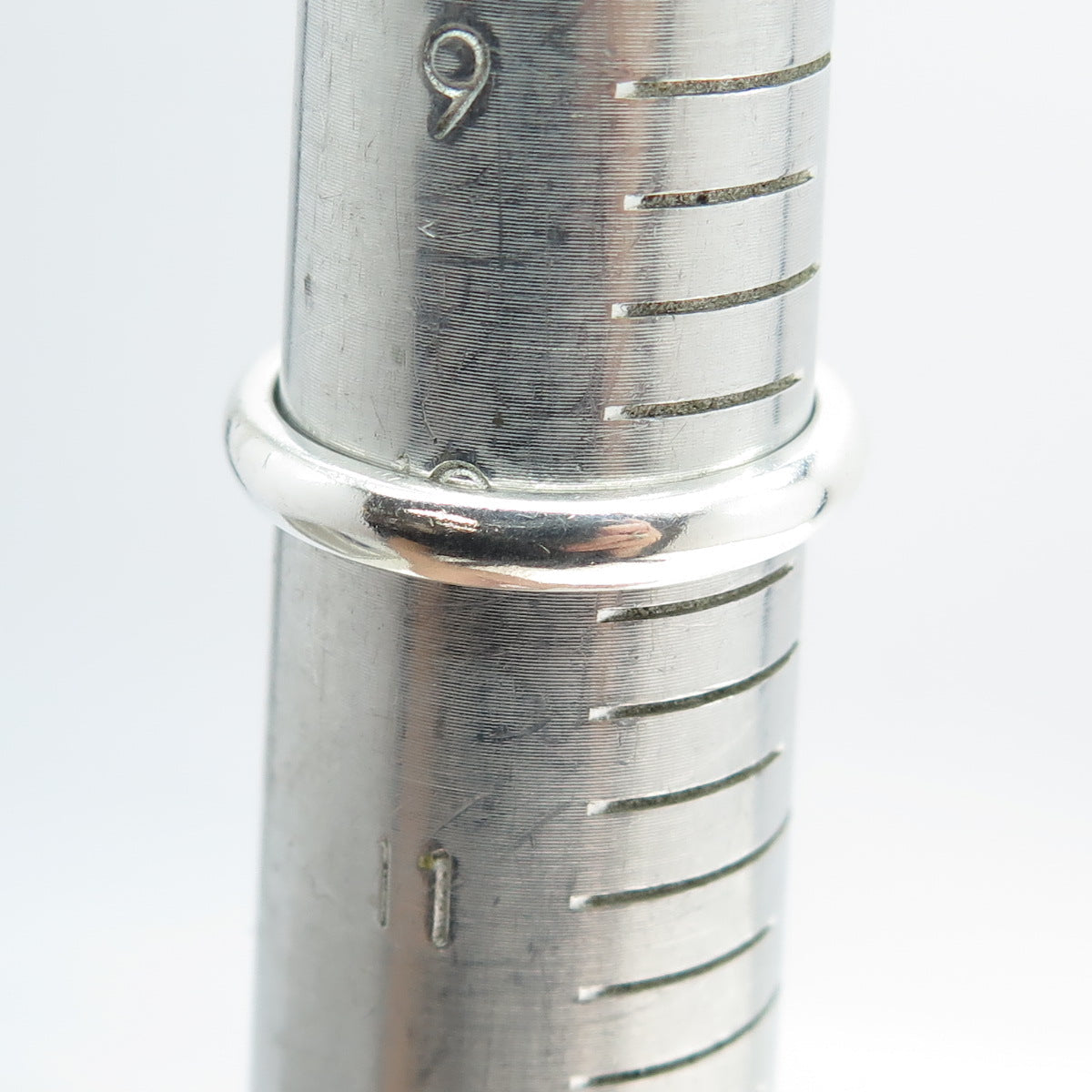 MICHELLE ALBALA 925 Sterling Silver Classic Wedding Band Ring Size 10.25