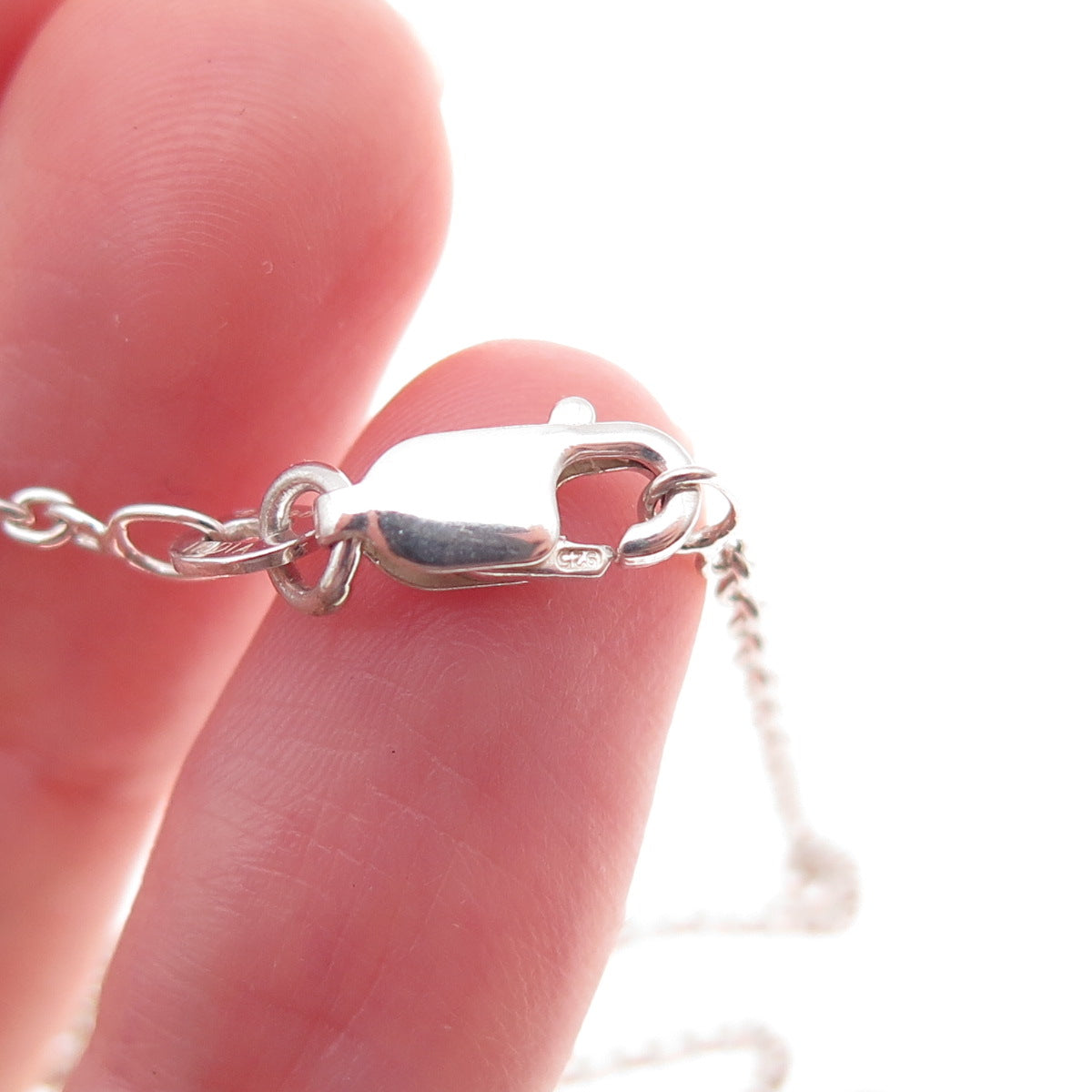 925 Sterling Silver Cable Chain Necklace 16"