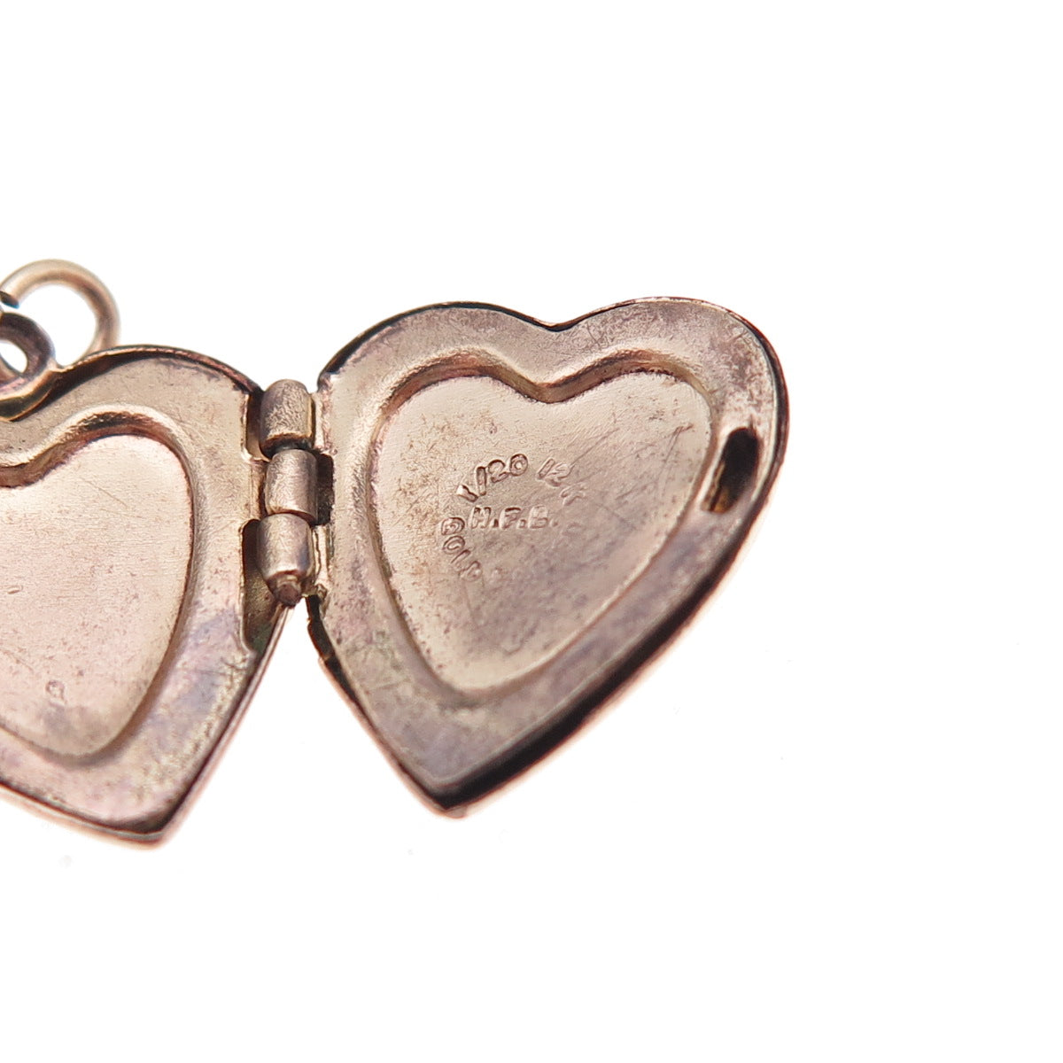 Henry F Barrows 1/20 12K Gold Filled Antique Art Deco Heart Locket Charm Pendant