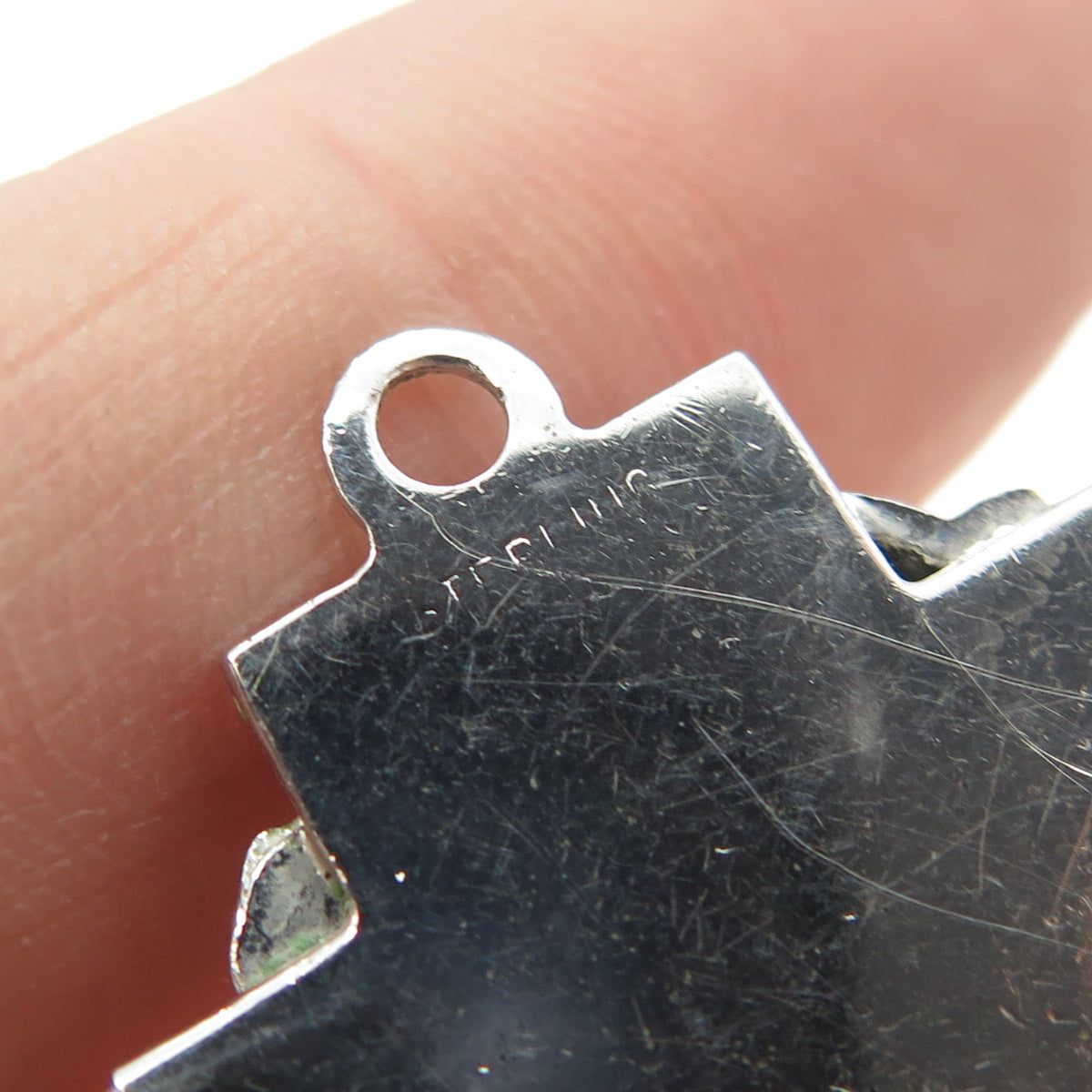 925 Sterling Silver Vintage Jesus Cross Religious Pendant