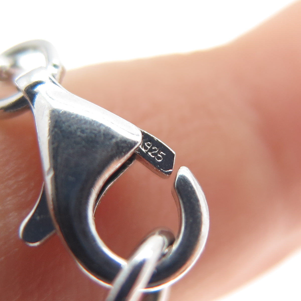 925 Sterling Silver Real Diamond I Love My Westie Heart Dangle Charm Bracelet 8"