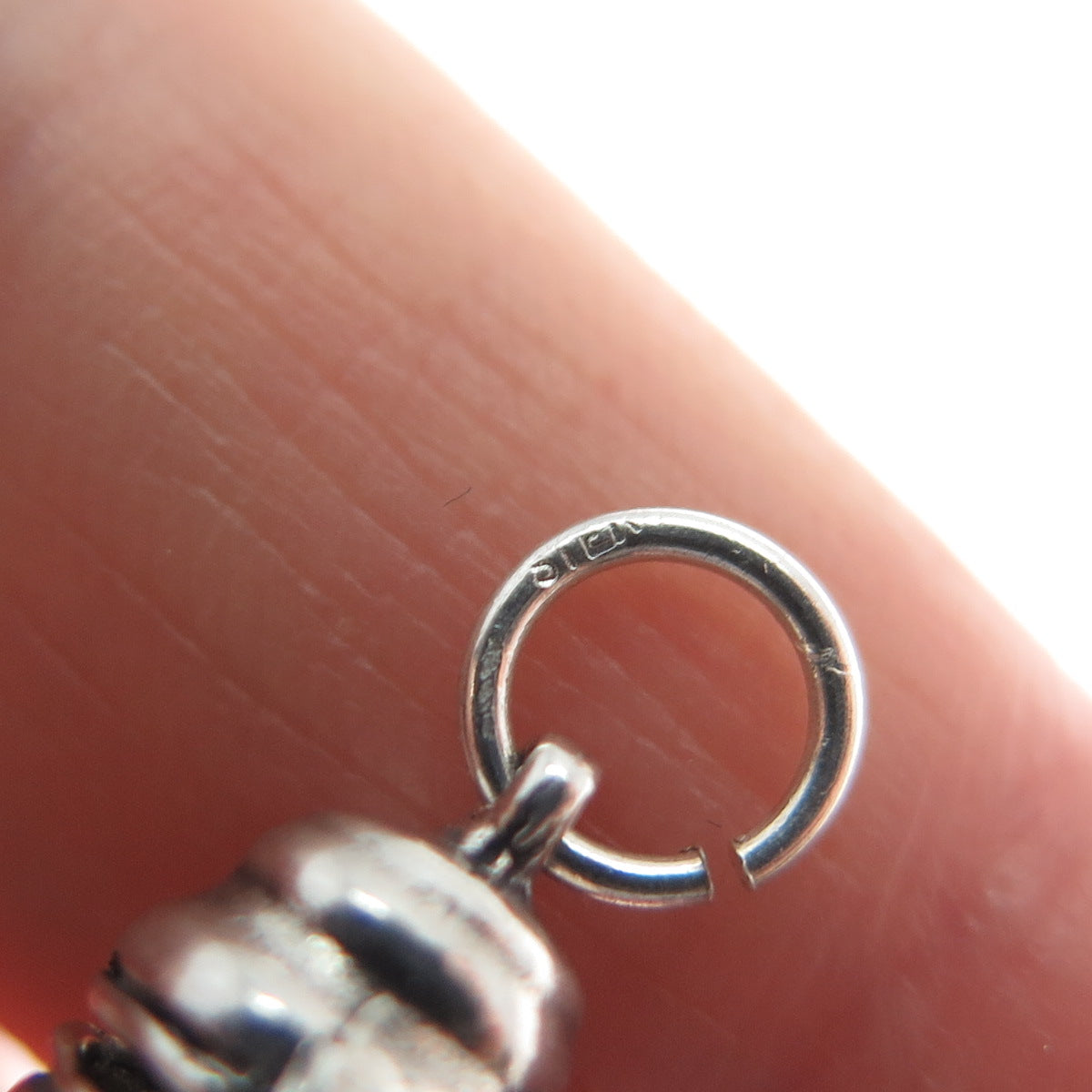 925 Sterling Silver Vintage Beer Stein Oxidized Minimalist Locket Charm Pendant