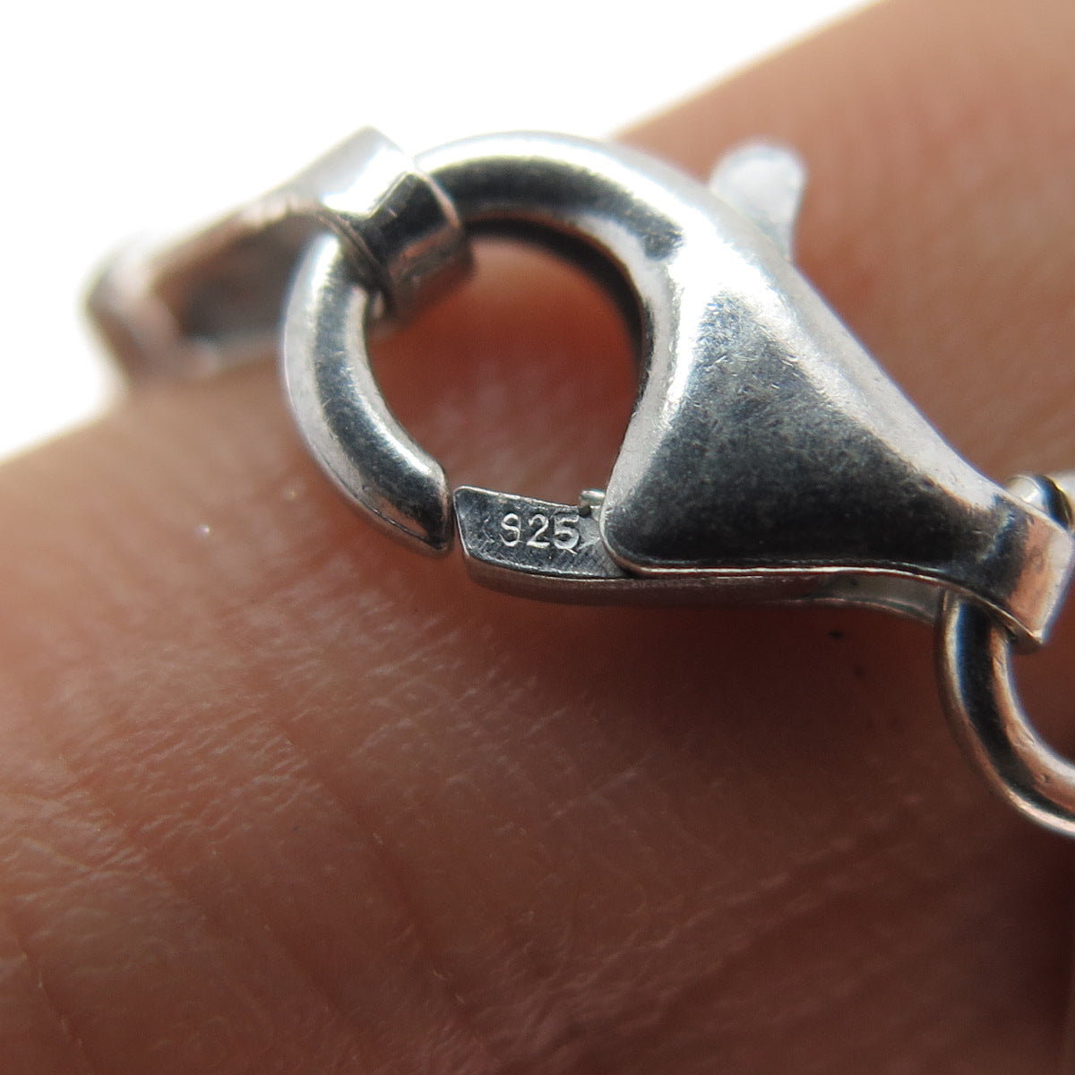 925 Sterling Silver Vintage Italy Cuban Chain Necklace 24"