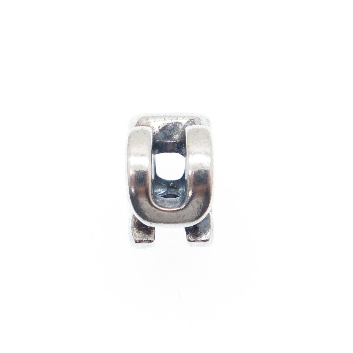 CHAMILIA 925 Sterling Silver Letter U Initial Bead Charm