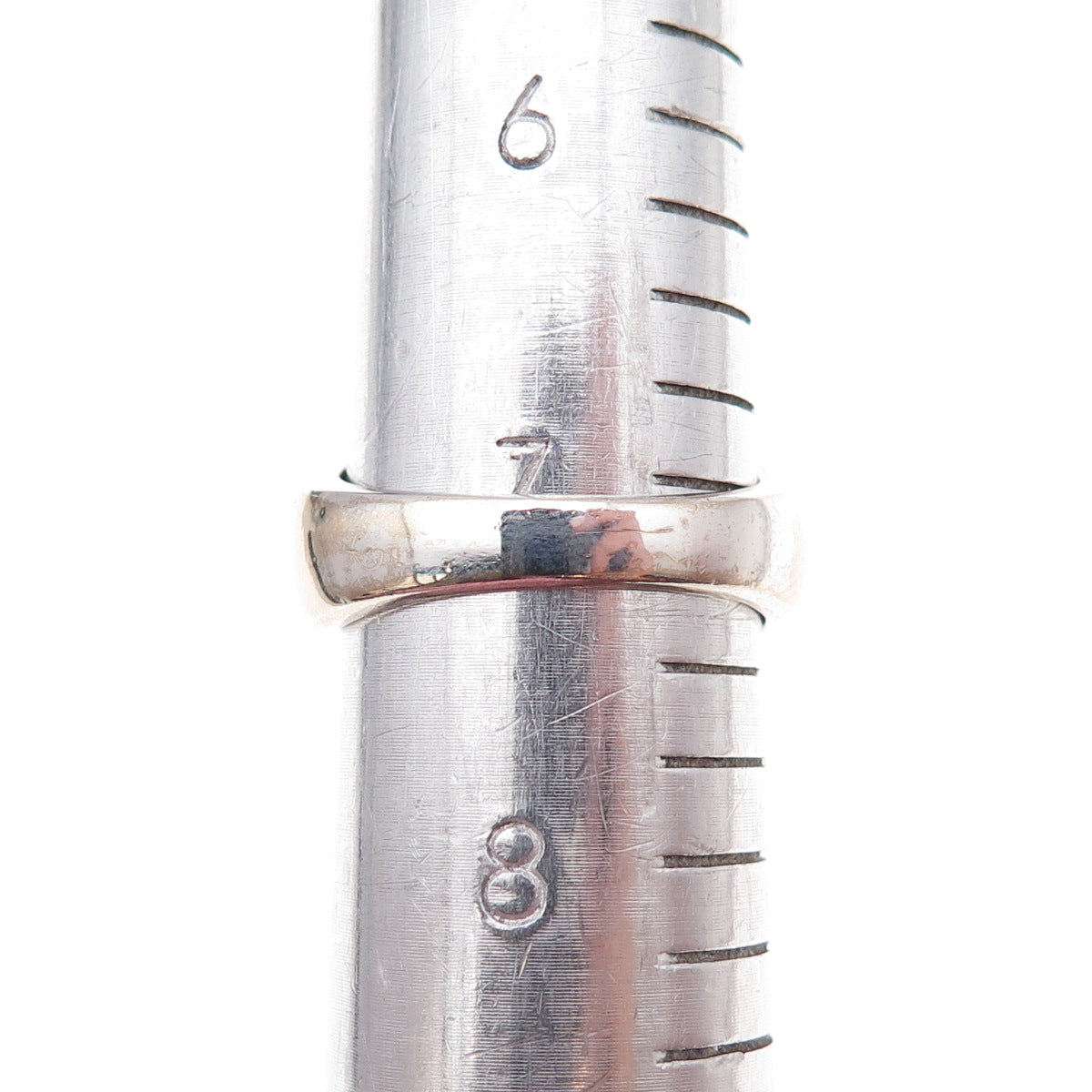 925 Sterling Silver Vintage Modernist Wavy Oxidized Ring Size 7.25