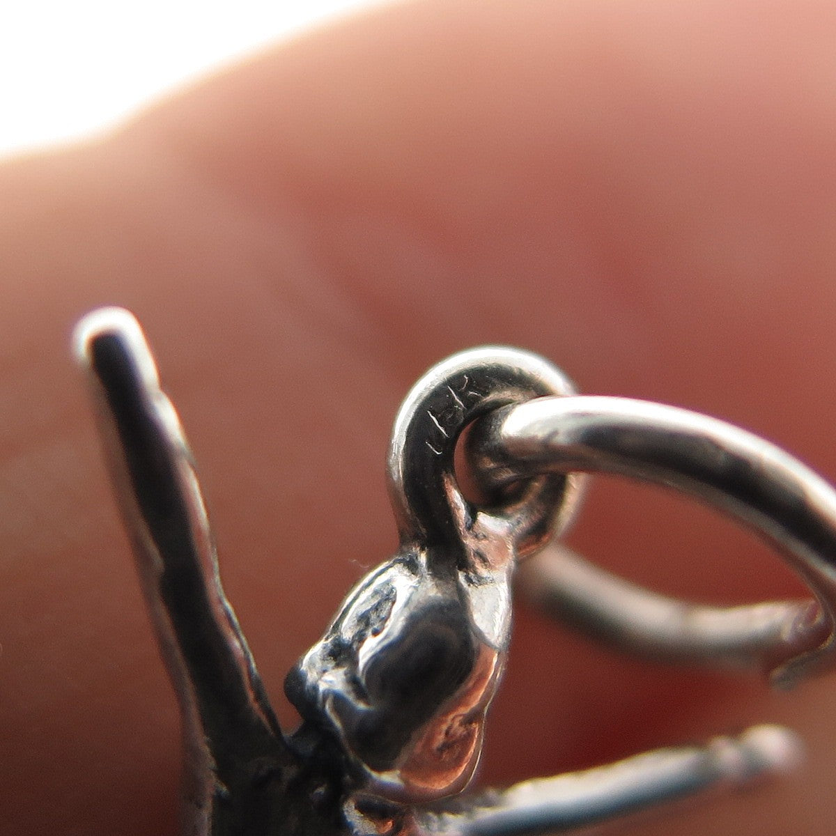 925 Sterling Silver Vintage Cheerleader Minimalist 3D Charm Pendant